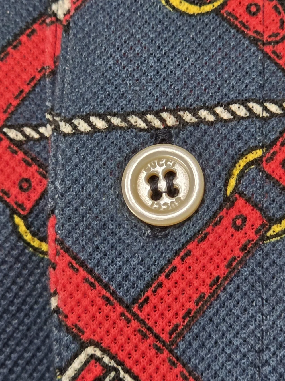 Gucci Belt Print Polo, M